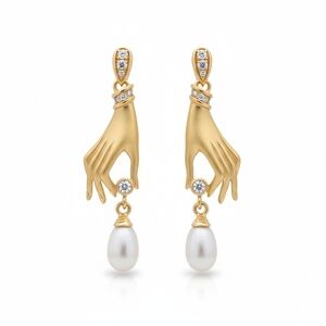 Elegant Gold and Pearl Drop Earrings